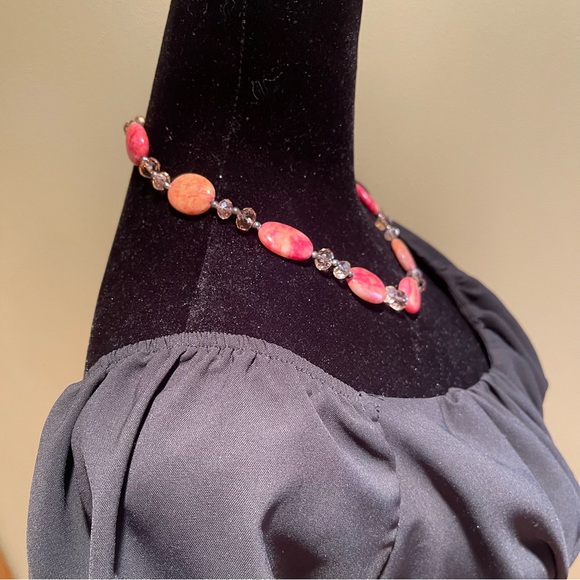 Y2k rhodonite stone necklace - Picture 3 of 5